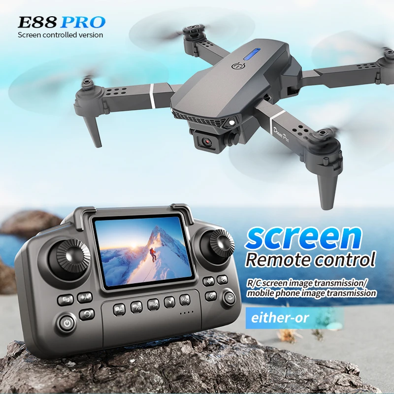 Drone Kit Professional - 전문 E88 프로 드론 스크린 8K